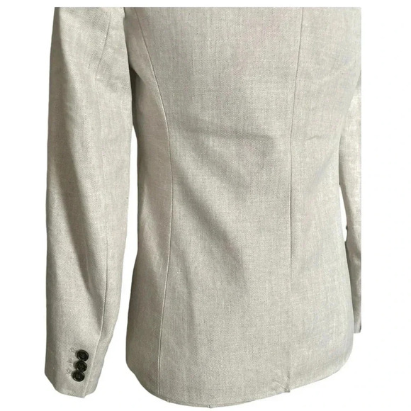 J. CREW Ivory Office Siren Blazer in Stretch Linen Blend Size 00 Corpcore - Picture 12 of 16
